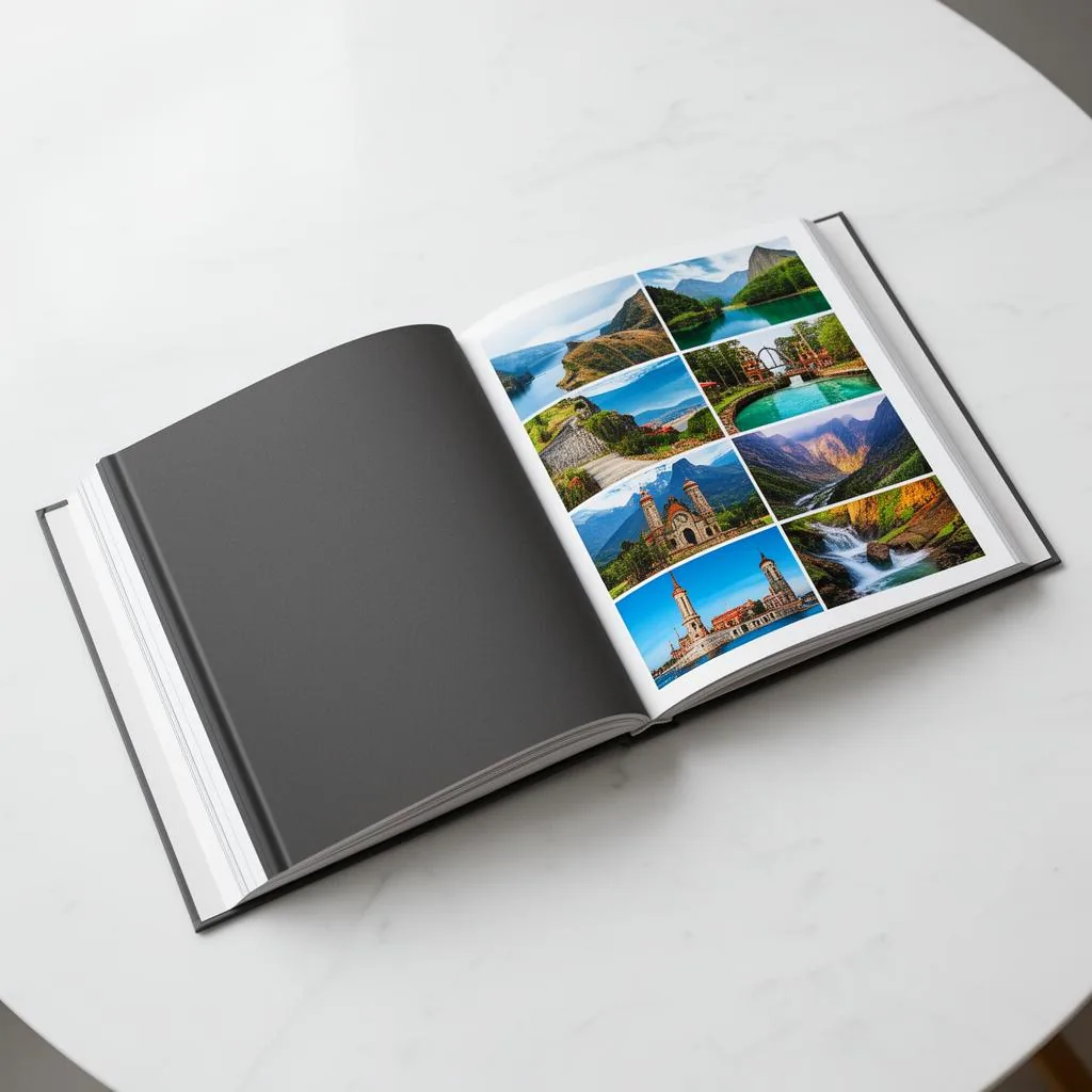 A Roamoir Memory Book open to a spread